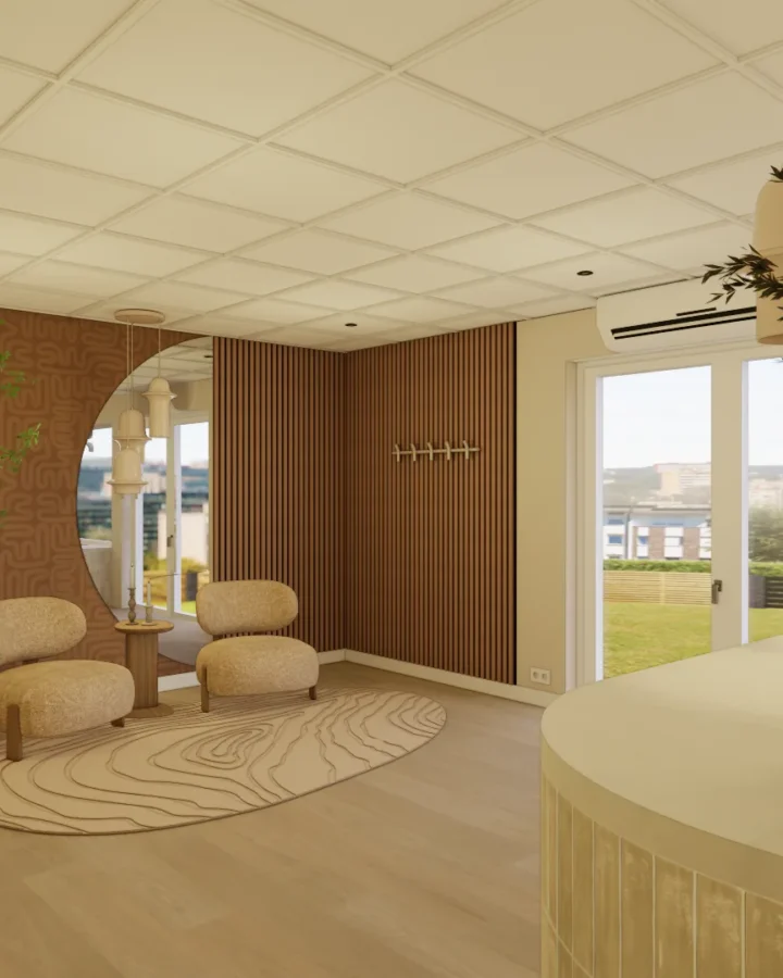 Interieur van de salon